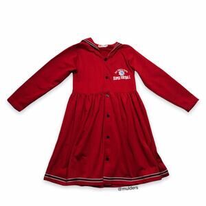 Vintage Girls Kiphin "Super Football" Mickey Red A-Line Dress